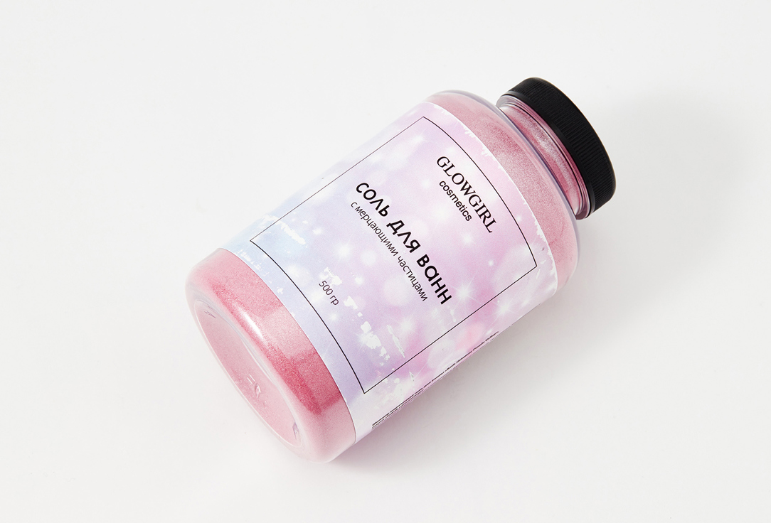 Соль для ванн с мерцающими частицами Glowgirl Розовый гранат 