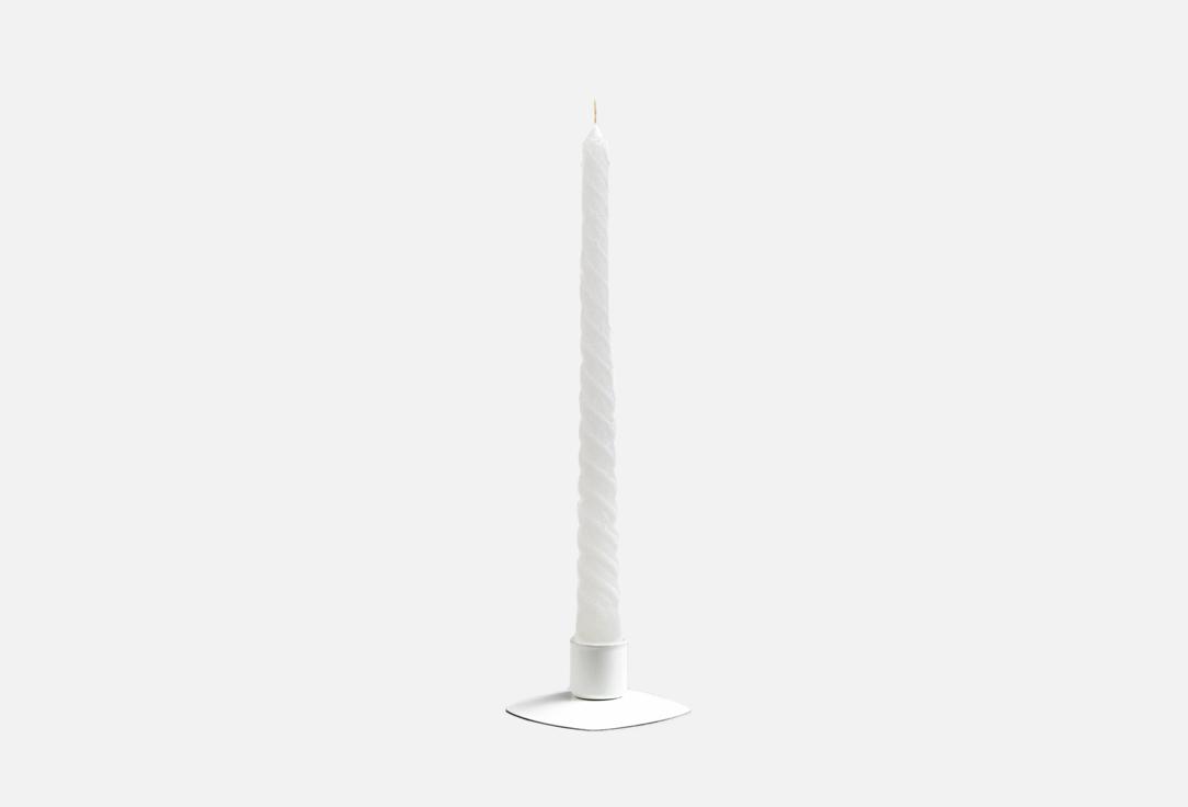 свеча витая размер 24х2см коробка 3шт белый Свеча витая БОГАТСТВО АРОМАТА White 1 шт