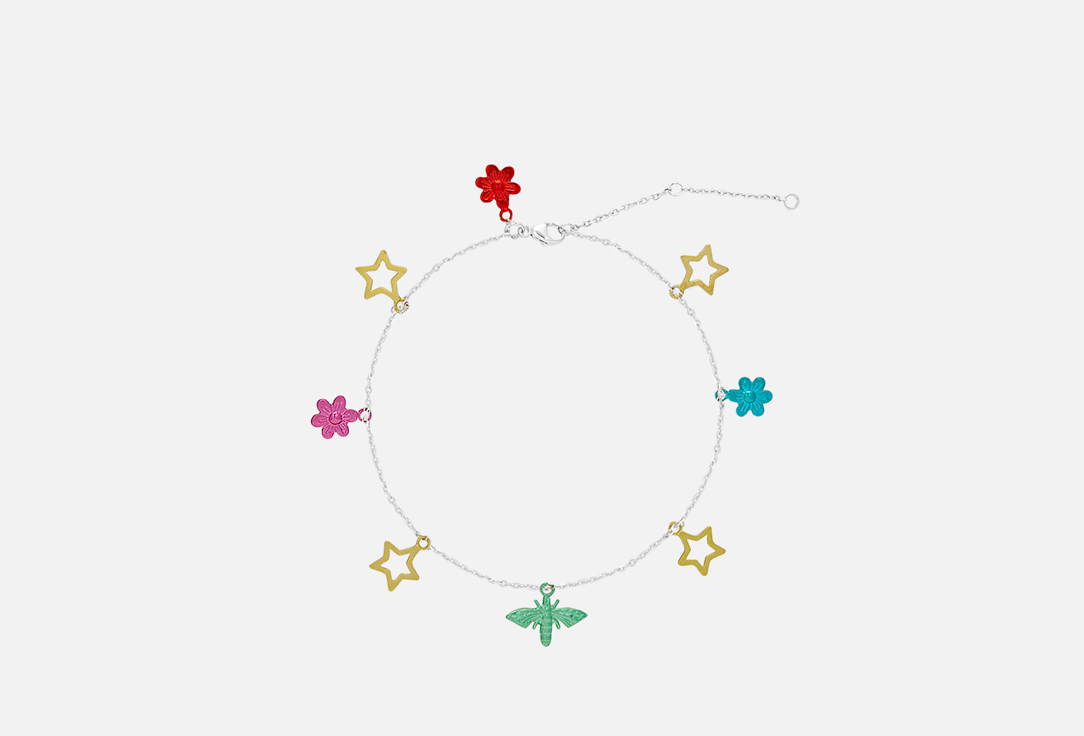 

Анклет серебряный PROSTO JEWELRY, С цветными фигурками 1 шт