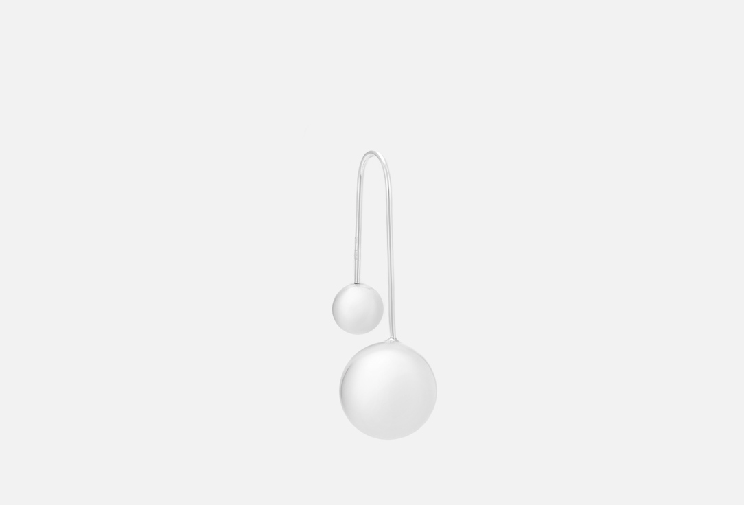 Серьга серебряная PROSTO JEWELRY С шариками XL короткая 1 шт prosto jewelry моносерьга из серебра с большим позолоченным шаром