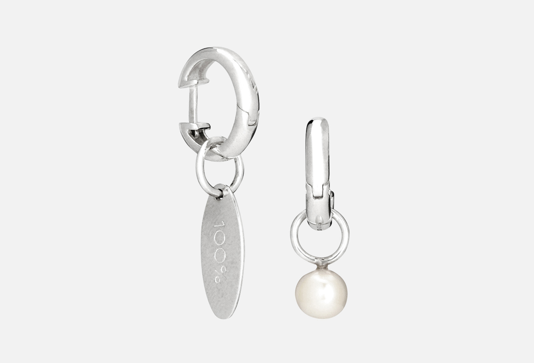 Изображение товара Серьги серебряные PROSTO JEWELRY Хупы с подвесами 100% PROSTO