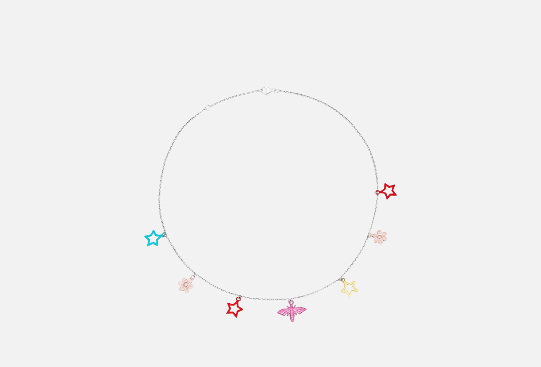 Изображение товара Ожерелье серебряное PROSTO JEWELRY с цветными фигурками