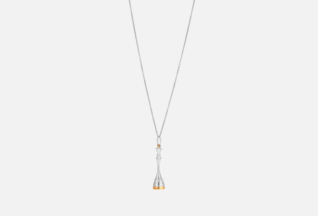 Изображение товара Серебряная подвеска PROSTO JEWELRY Королева с покрытием родированием и регулируемой цепочкой