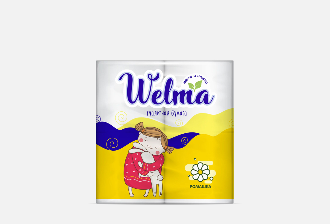 Туалетная бумага  WELMA Two-ply toilet paper with chamomile flavo 