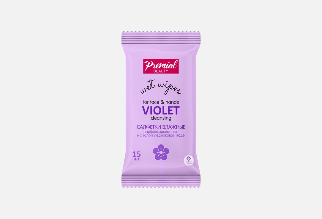 Изображение товара Влажные салфетки Premial La fleur фиалка