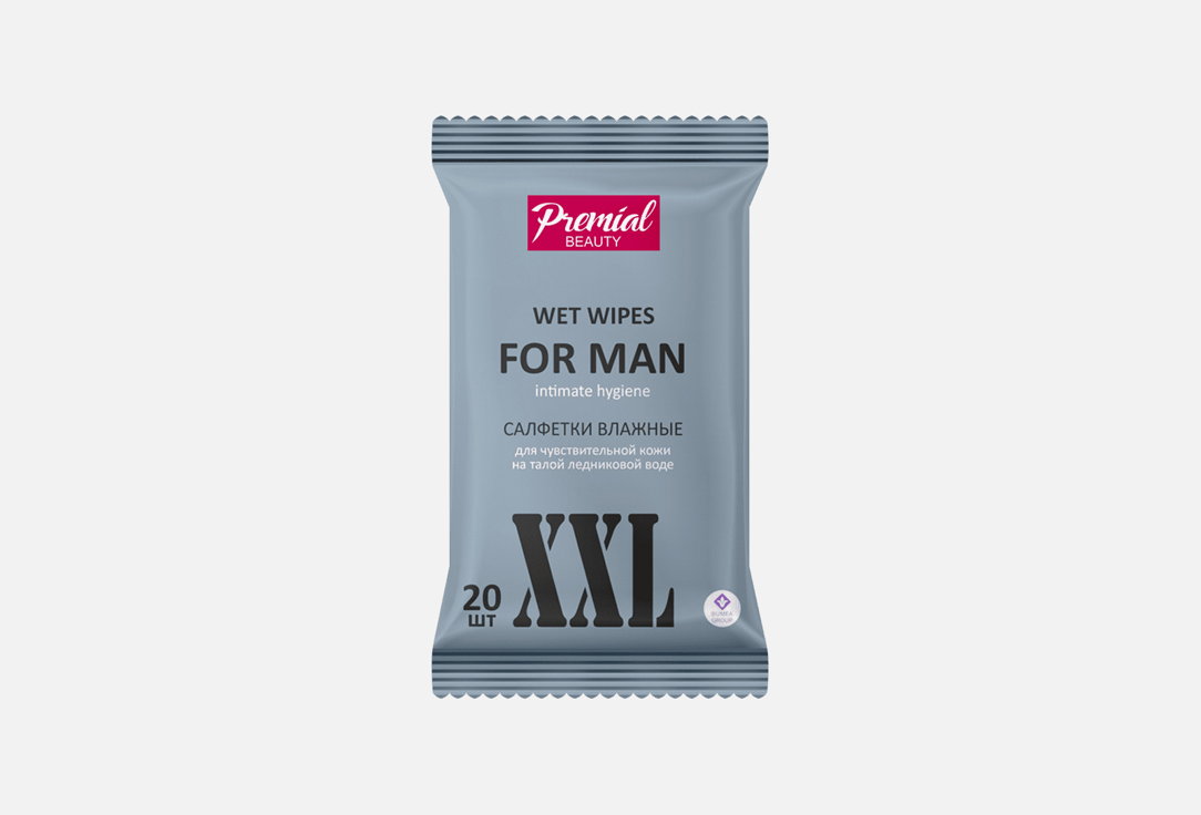 Влажные салфетки Premial для интимной гигиены, мужские 