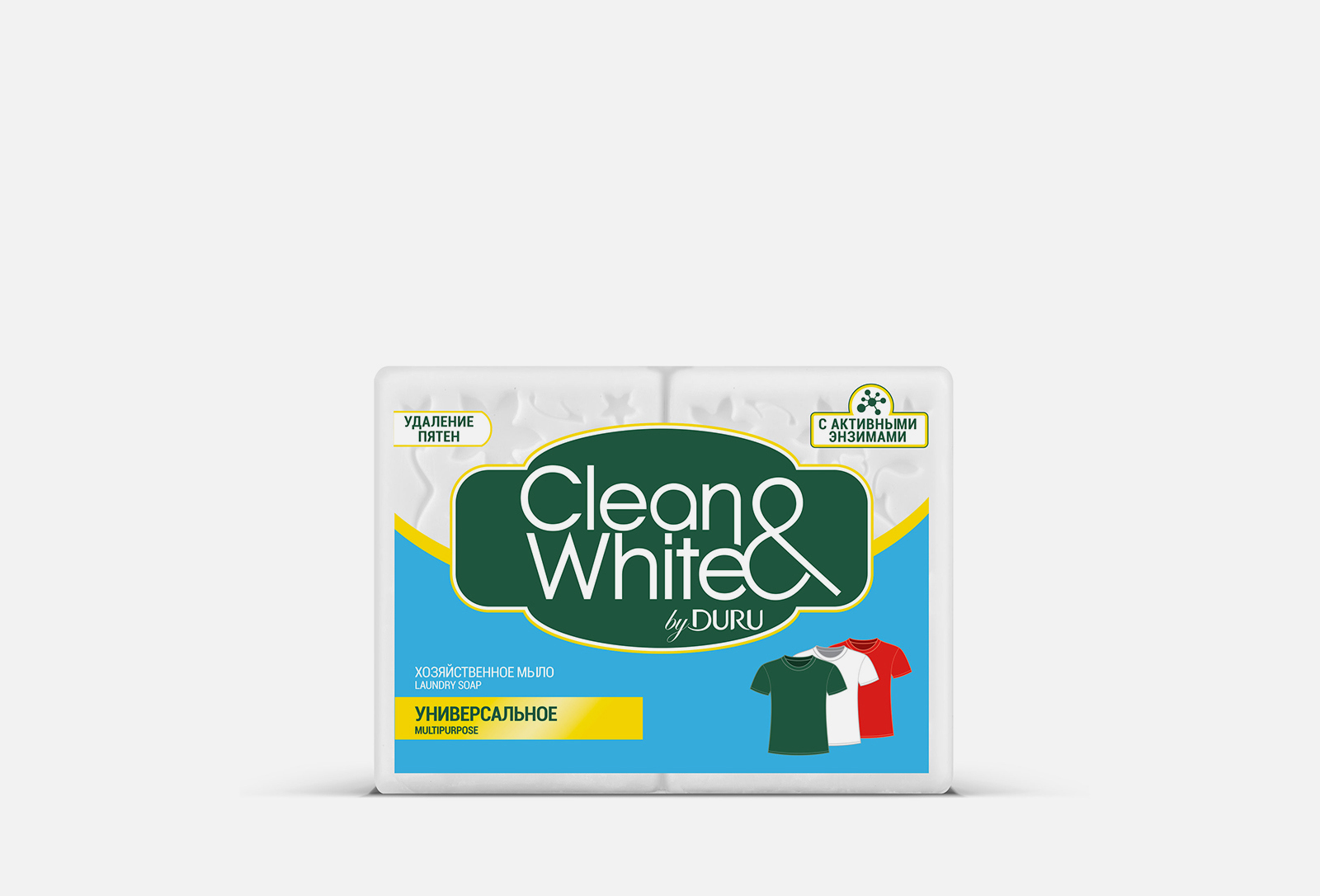 DURU Мыло хозяйственное Clean&White 2 шт — купить, цена в Москве