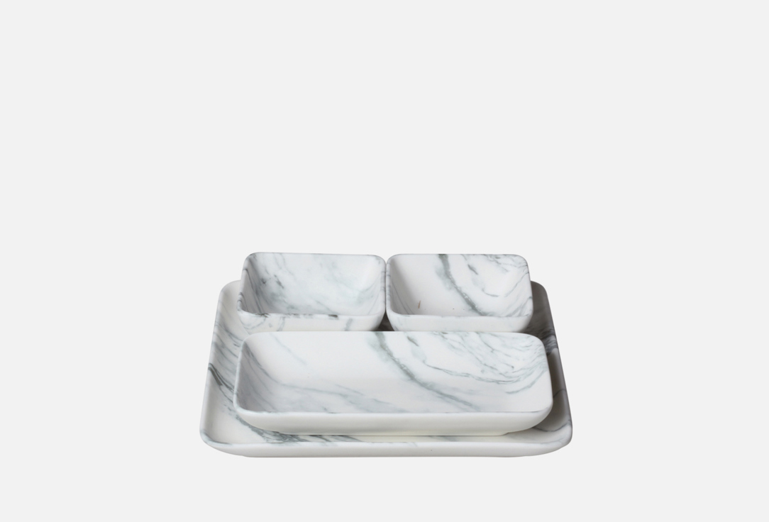 

Набор сервировочных блюд LIBERTY JONES, Серый, Marble 4 шт