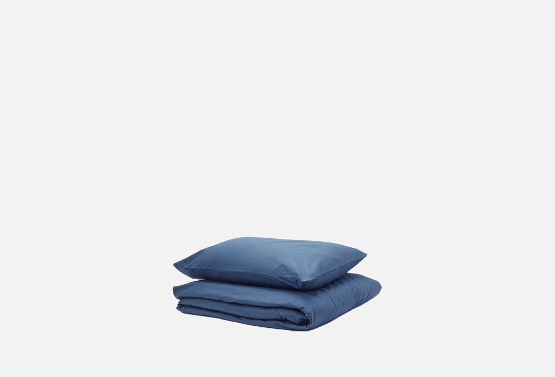 Комплект постельного белья SONNO Глубокий синий полутораспальный пододеяльник sonno синий полутораспальный 1 шт