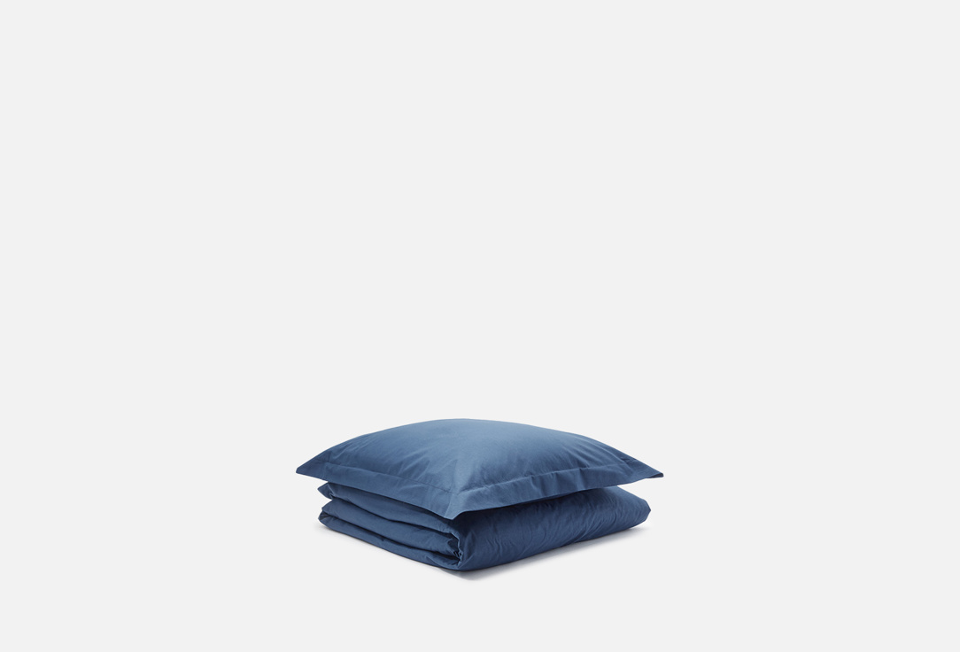 Комплект постельного белья SONNO Глубокий синий евро комплект постельного белья sonno серый песок 1 5 спальный