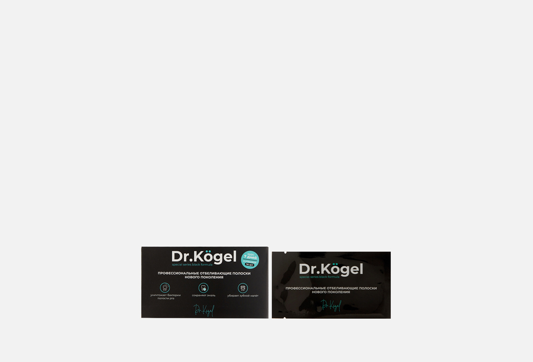 Полоски для отбеливания зубов DR.KOGEL 7 days Black 7 шт цена и фото