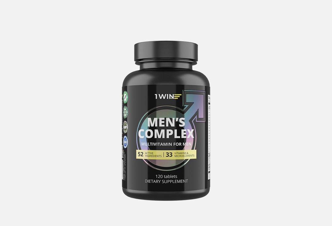 Комплекс витаминов для мужского здоровья 1WIN Men's complex витамин C, L-глутамин, витамины группы B 120 шт