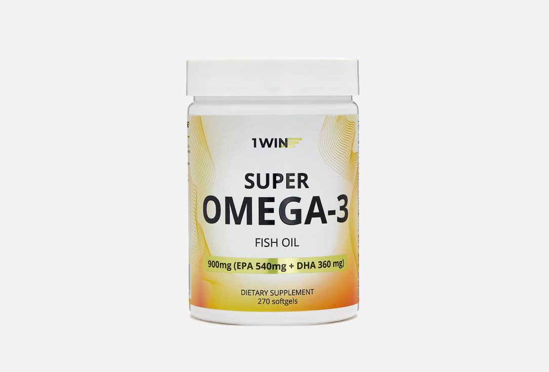 Изображение товара ОМЕГА-3 1WIN Super Omega-3 900 мг в капсулах для здоровья сердца мозга зрения