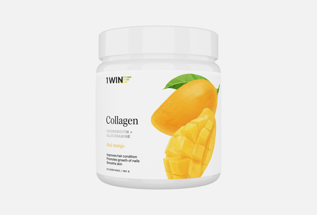 Коллаген с глюкозамином, хондроитином 1WIN растворимый со вкусом манго 