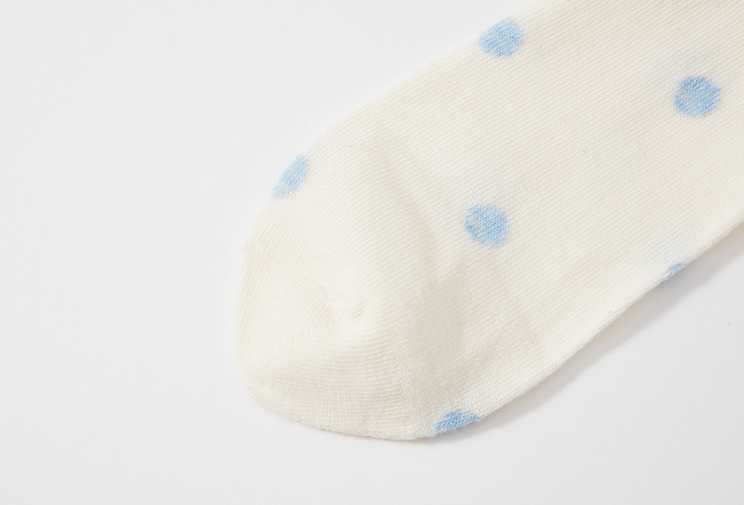 Носки женские R&S молочные голубой горох Молочный/Голубой