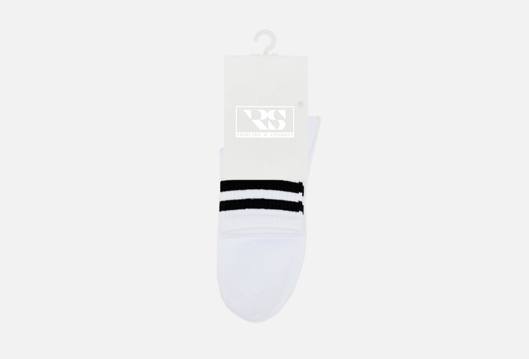 Носки женские R&S белые черная полоска 