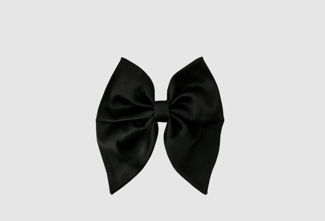 Изображение товара Заколка бант для волос la sirène черная объемный атласный аксессуар