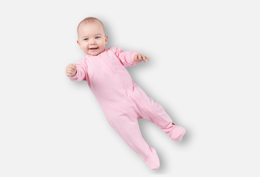 Комбинезон-слип для малышей LEMIVE кулирка, розовый 