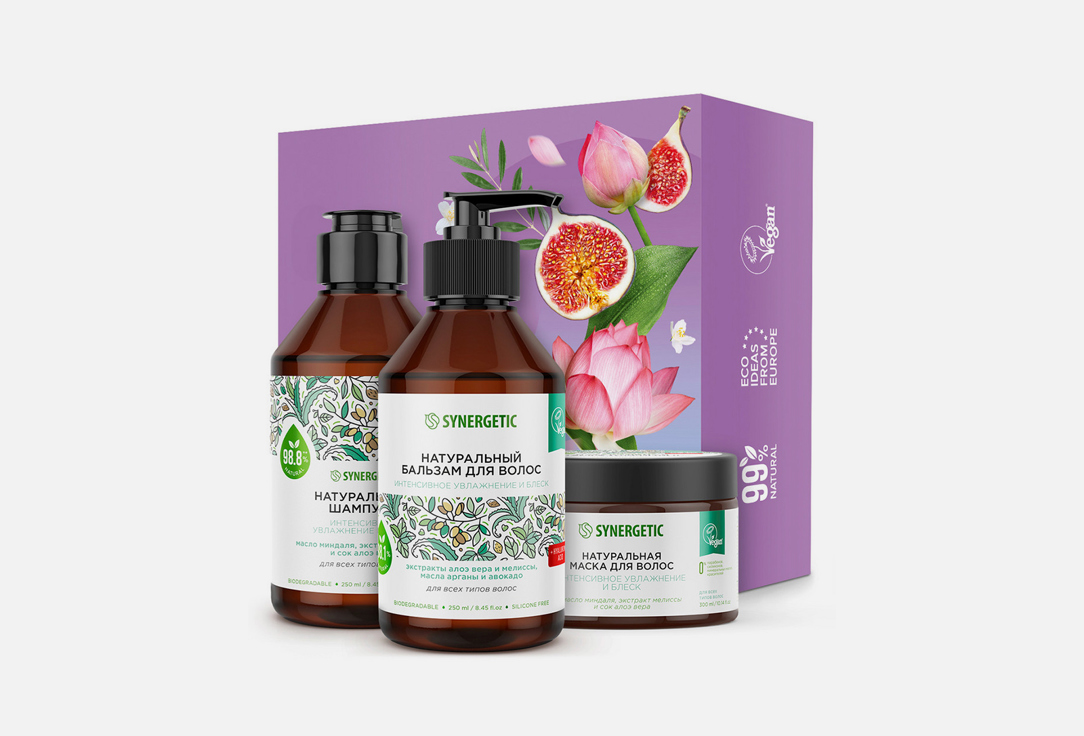 

Набор SYNERGETIC, Увлажнение и блеск 3 в 1 1 шт