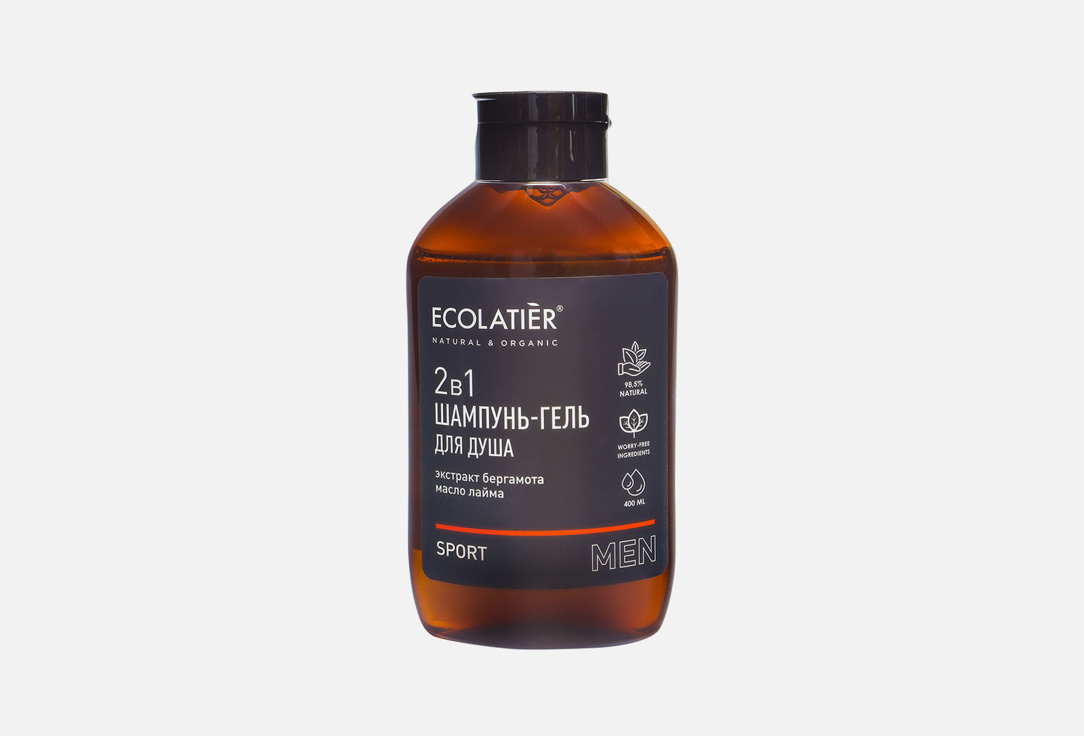 Шампунь и гель для душа ECOLATIER 2 в 1 Sport 400 мл