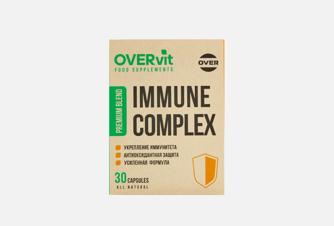 БАД для укрепления иммунитета OVER Витамин С, Цинк, Селен, Витамин Д3 30 шт бад для укрепления иммунитета over иммунитет комплекс витамин с витамин д3 цинк селен в капсулах 60 шт