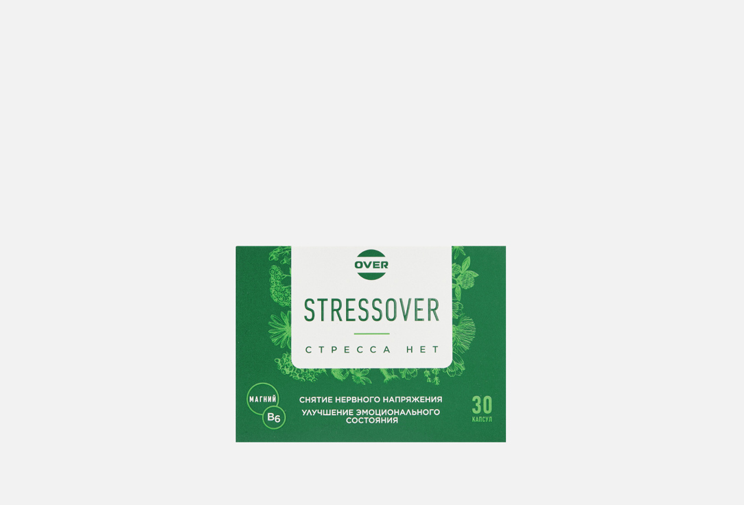Биологически активная добавка OVER STRESSOVER 30 шт биологически активная добавка solgar daily stress support 30 шт