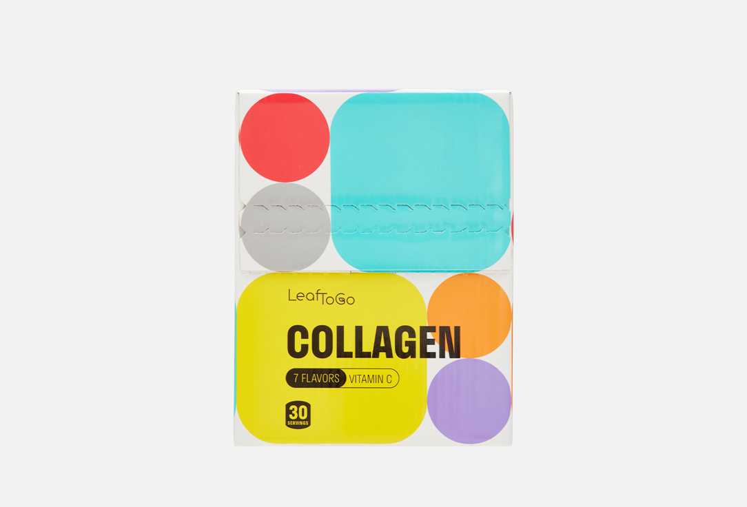 Изображение товара БАД для улучшения общего здоровья организма LeafToGo коллаген и витамин C, набор вкусов в стиках