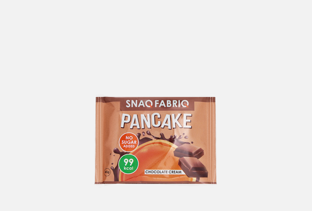 snaq fabriq молочный шоколад snaq fabriq с молочно ореховой пастой вафлей и фундуком 130 г Панкейк неглазированный SNAQ FABRIQ Нежный шоколад 1 шт