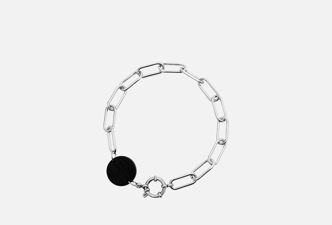 Изображение товара Браслет NATURA MAIN-7 черный граб из дерева и ювелирной стали