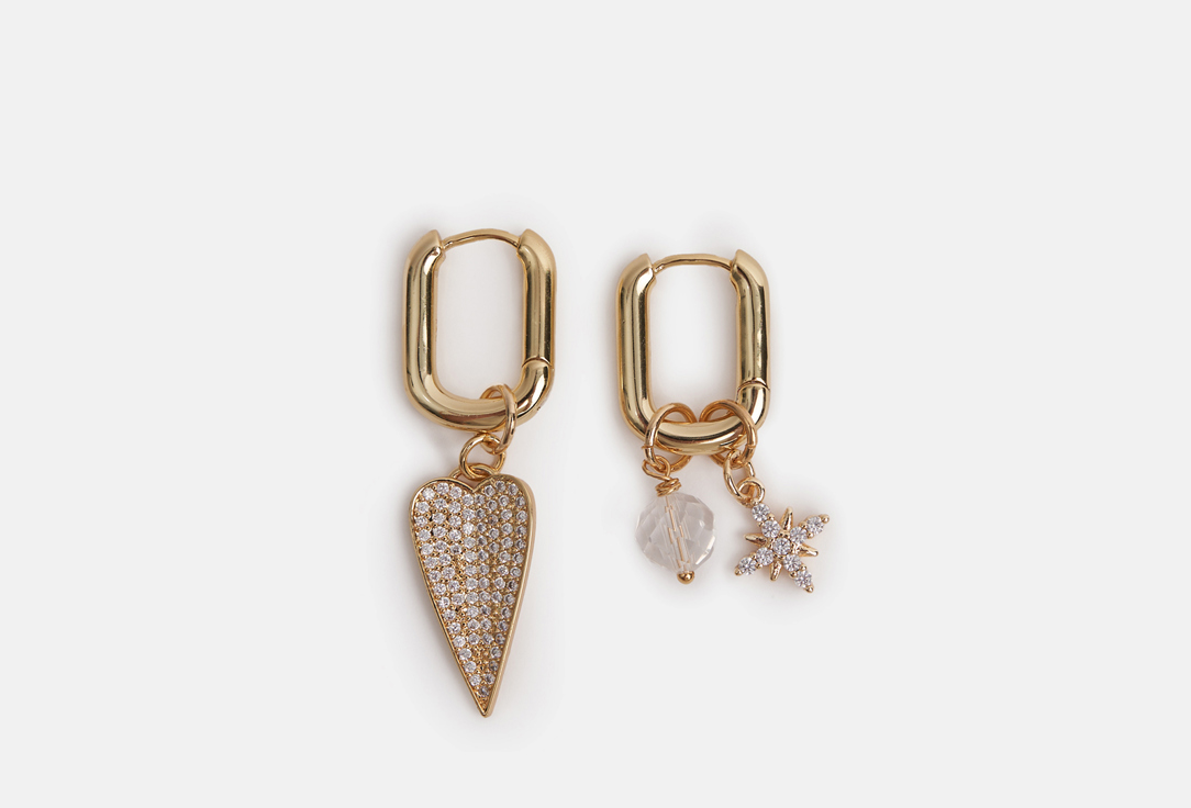Серьги-трансформеры SENSITIVE Earrings with rhinestone 2 шт серьги горный хрусталь циркон кристалл золотой
