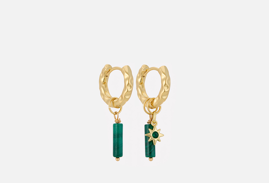 Изображение товара Серьги-трансформеры Sensitive earrings with malachite