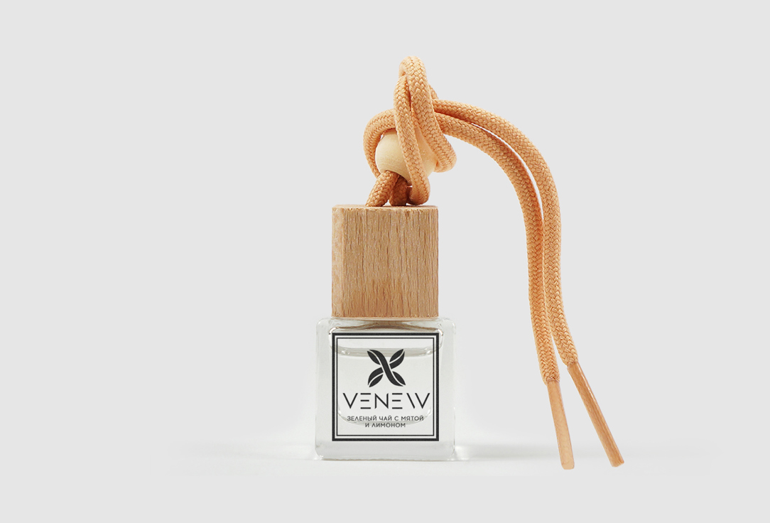 Изображение товара Автомобильный ароматизатор VENEW с зеленым чаем лимоном и мятой подвесной 6 мл