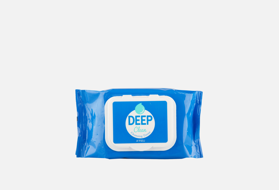 Салфетки для снятия макияжа  A'Pieu DEEP CLEAN cleansing tissue 