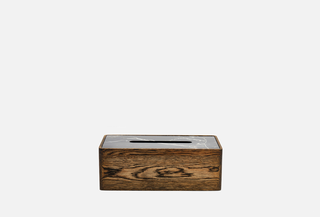 Изображение товара Салфетница LOFTYWOOD темная из дуба и керамогранита 27x16x9 см