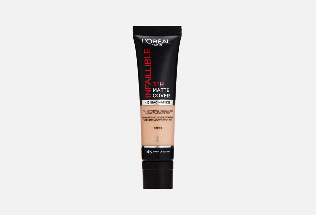 Тональный крем SPF 25 L'Oreal Paris Infaillible Matte cover 32H 145 , Розово-бежевый