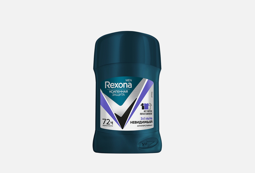 Антиперспирант-стик для тела REXONA Ultra-visible antiperspirant Pencil 72 hours 50 мл антиперспирант шариковый rexona men ультраневидимый 3 в 1 нет пятен пота и запаха на 72 ч 50 мл