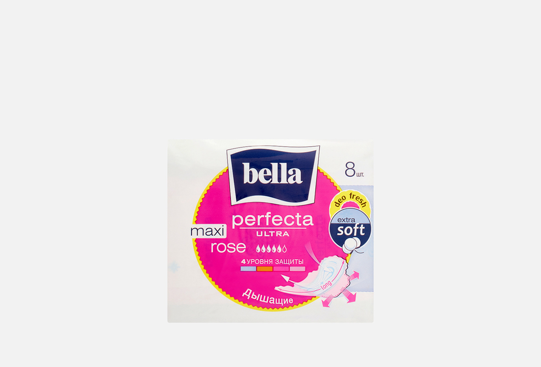 Изображение товара Ультратонкие прокладки Bella Ultra Maxi rose Deo Fresh для критических дней