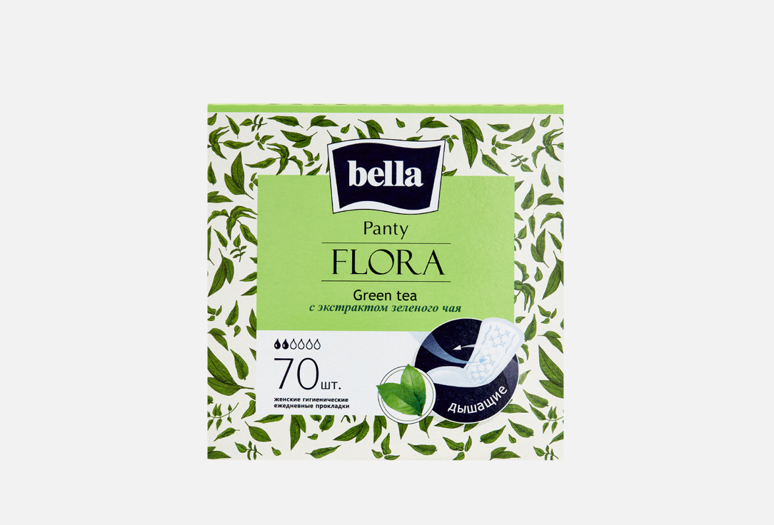Ежедневные прокладки BELLA Green tea 70 шт прокладки гигиенические bella panty flora green tea зеленый чай 10 шт