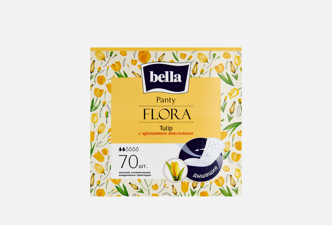 Ежедневные прокладки BELLA Tulip 70 шт прокладки гигиенические bella panty flora green tea зеленый чай 10 шт