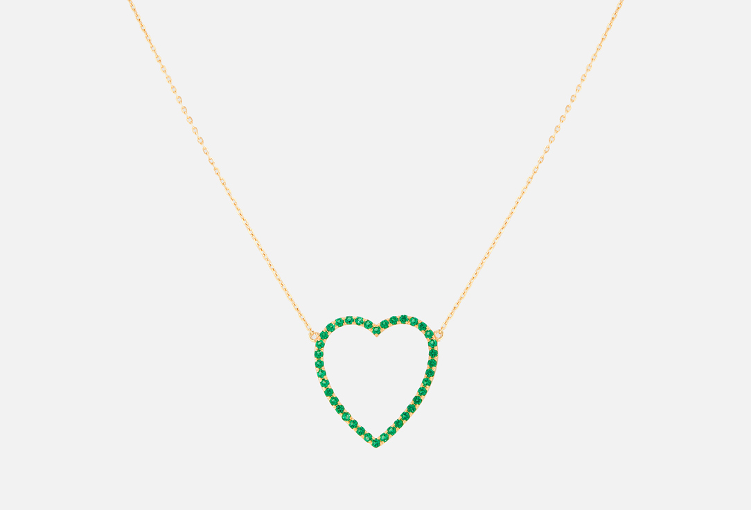 Колье VIVA LA VIKA Gold Heart Green 1 шт viva la vika кольцо tiny heart ring – light green