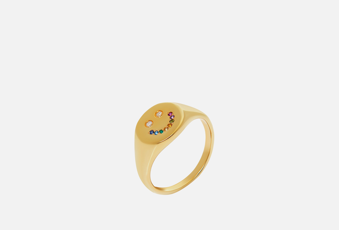 кольцо viva la vika yolo rose gold 17 5 размер Кольцо VIVA LA VIKA Crystal Smiley 15,5 мл