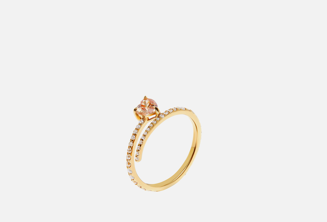 Кольцо VIVA LA VIKA Twisted Heart Ring - Champagne 16,5 мл viva la vika кольцо priceless mini oval ring