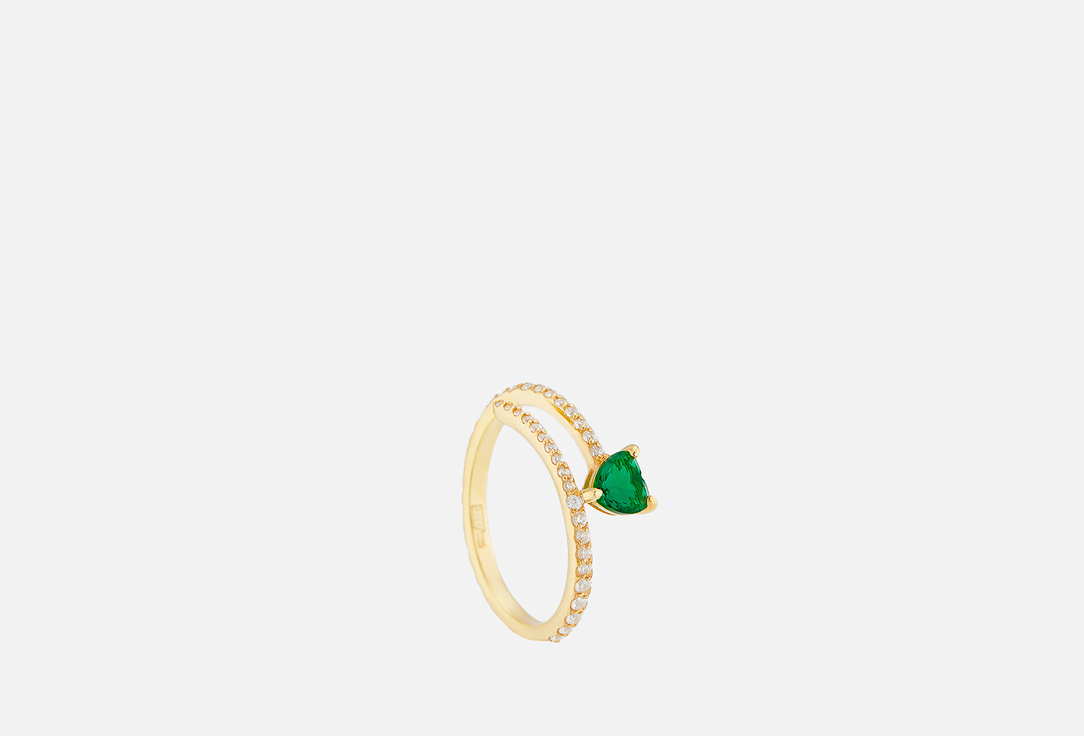 Кольцо VIVA LA VIKA Twisted Heart Ring - Green 17 мл колье viva la vika gold heart necklaces crystal 1 шт