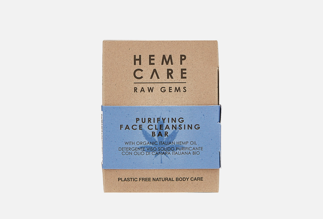 Очищающее мыло для лица HEMP CARE Hemp Care Raw Gems 80 г цена и фото
