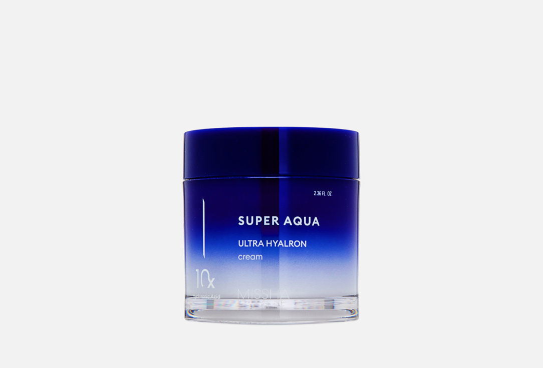 Крем для лица MISSHA Super Aqua Ultra Hyalron Cream 70 мл missha super aqua тонер в салфетках для ультраувлажнения 90 шт 18 г 6 34 унции