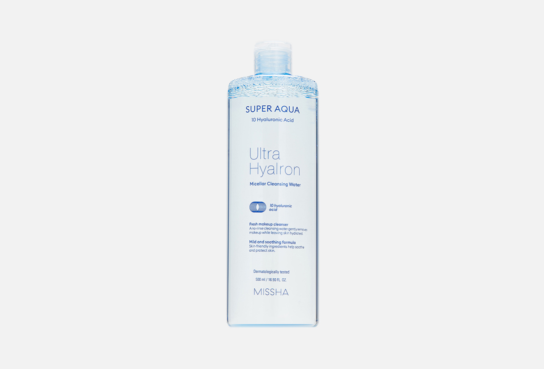 

Мицеллярная вода MISSHA, Super Aqua Ultra Hyalron Micellar Cleansing Water 500 мл