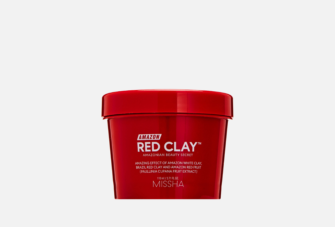 Маска для лица с амазонской глиной MISSHA Amazon Red Clay mask 110 мл missha пенка для умывания и очищения пор amazon red clay с амазонской красной глиной 120 мл 2 шт
