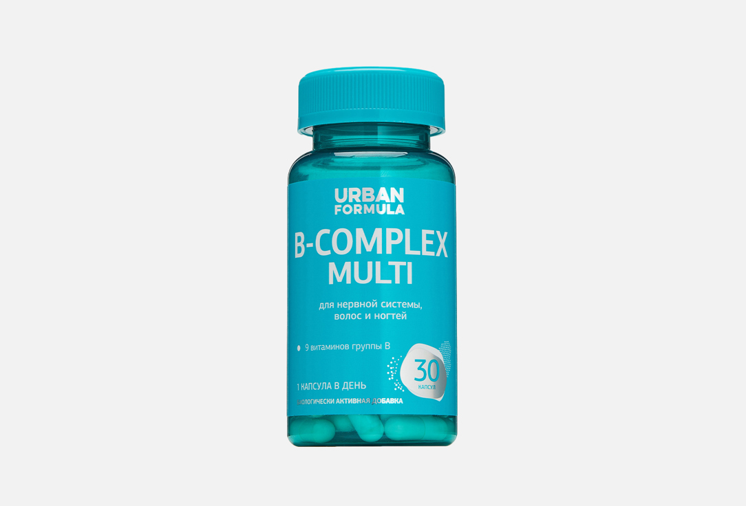 Комплекс витаминов для здоровья волос и ногтей URBAN FORMULA Витамин В2 5 мг, витамин В3 20 мг 30 шт urban formula energy complex