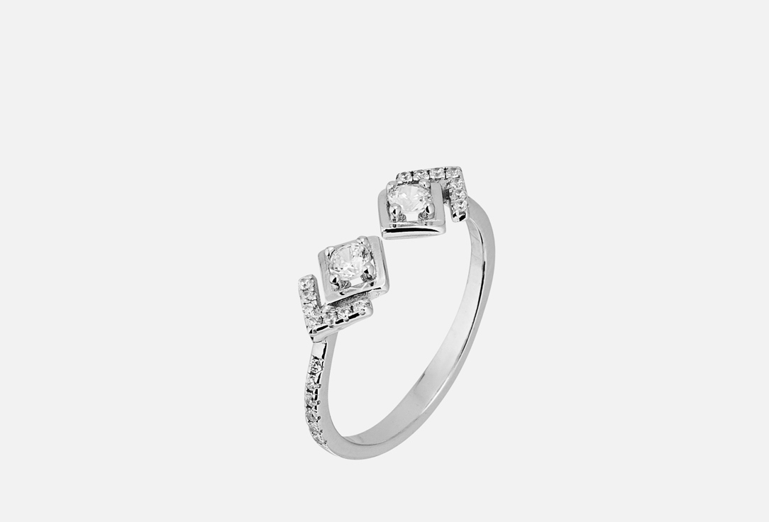Кольцо серебряное MIE С фианитами Miracle 17 мл кольцо серебряное mie позолоченное перо 17 размер