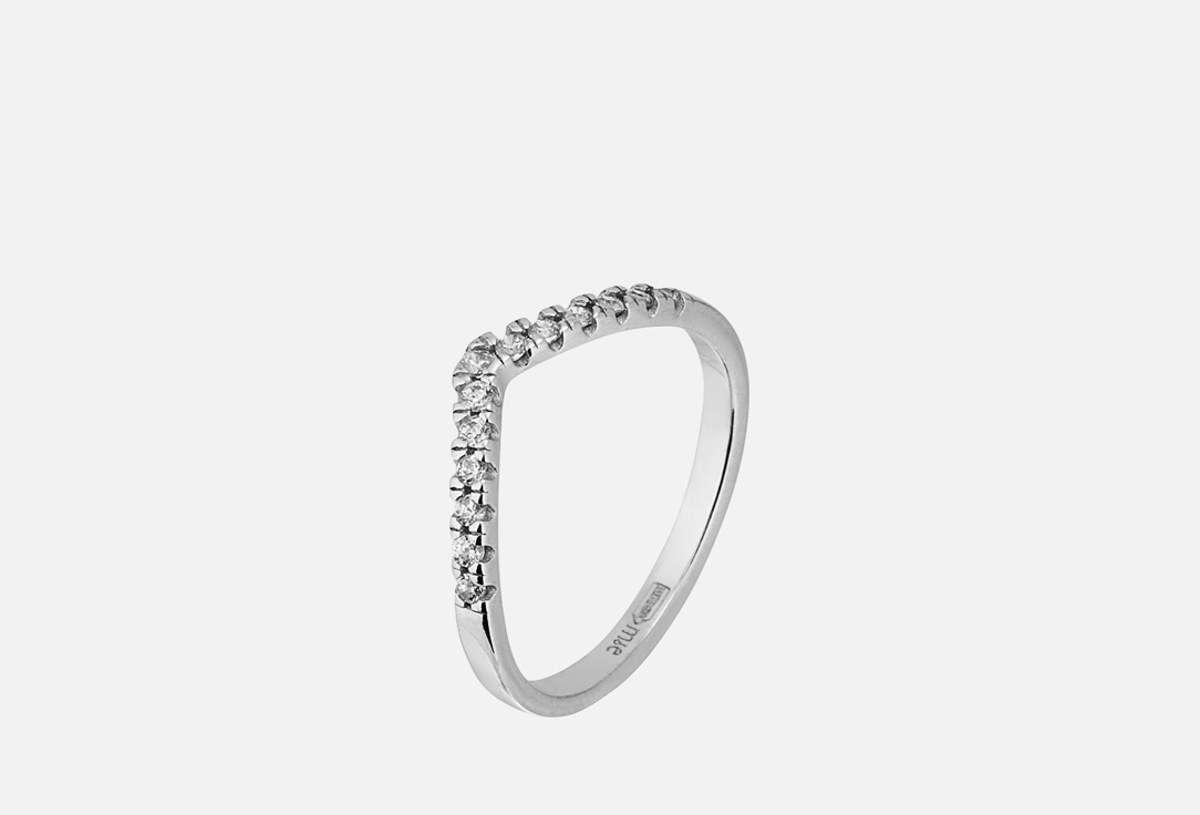 кольцо серебряное mie биколор 19 размер Кольцо серебряное MIE С фианитами 17 мл